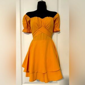 Vacation off the shoulder skort.